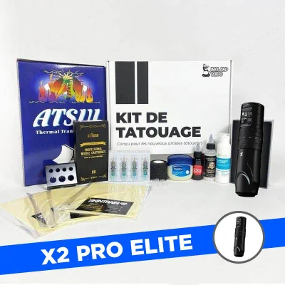 Kit tatouage X2 Pro Elite - Machine sans fil à batterie
