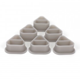Cups Encre Silicone triangle - Gris - 80 pcs