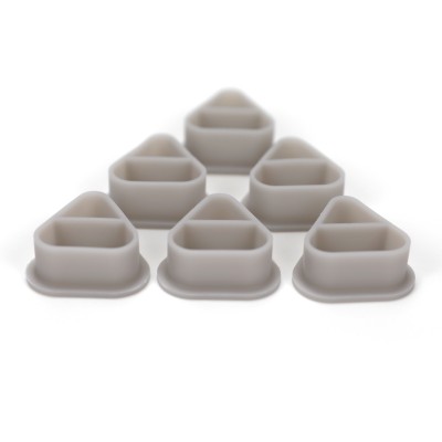 Cups Encre Silicone triangle - Gris - 80 pcs