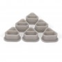 Cups Encre Silicone triangle - Gris - 80 pcs