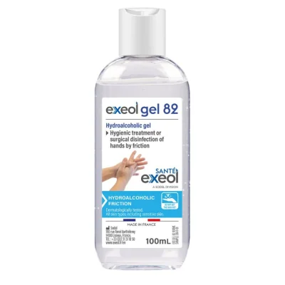Gel hydroalcoolique Exeol gel 82 100ml