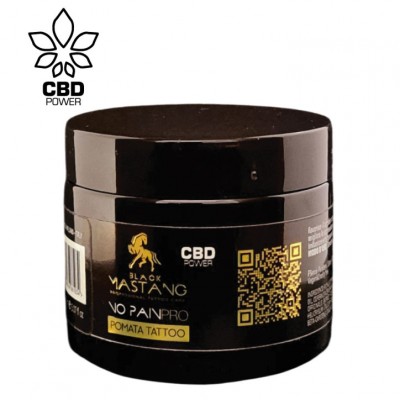 BLACK MASTANG - NO PAIN PRO | Beurre de Tatouage Professionnel Vegan au CBD (150 ml)