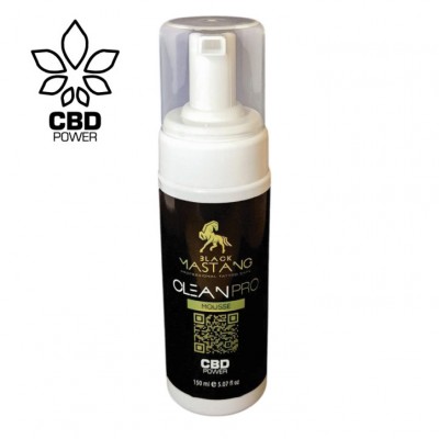 BLACK MASTANG - CLEAN PRO | Mousse Nettoyante pour Tatouages Vegan au CBD (150 ml)